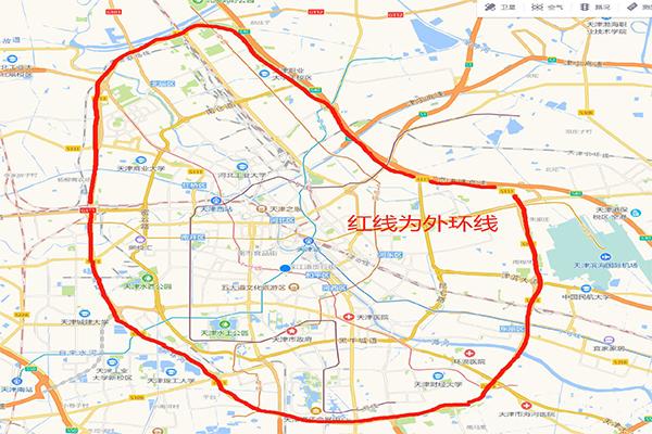 天津三环线分布图图片