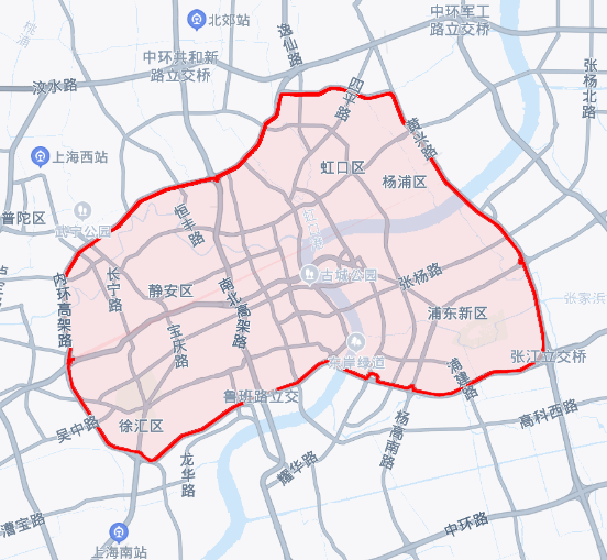 上海限行区域图2022图片